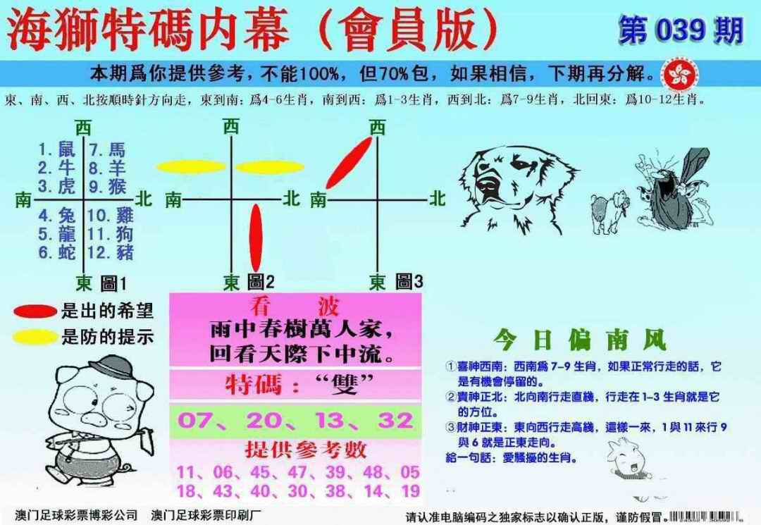 039期另版海狮特码内幕报[图]